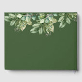 ボタニッ素朴クグリーンと金ゴールドの結婚葉 ゲストブック (裏面)