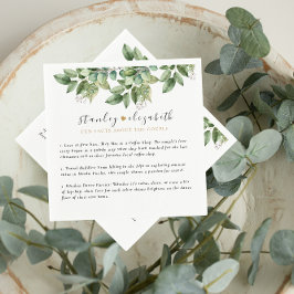 ボタニッ素朴クグリーンと金ゴールドの結婚葉 スタンダードカクテルナプキン