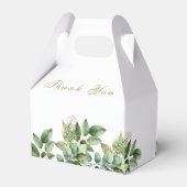 ボタニッ素朴クグリーンと金ゴールドの結婚葉 フェイバーボックス (裏面サイド)