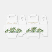 ボタニッ素朴クグリーンと金ゴールドの結婚葉 フェイバーボックス (折り畳みなし)