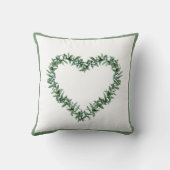 ボタニッ素朴クグリーンリーフシンプルリースグリーン クッション (裏面)