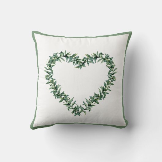 ボタニッ素朴クグリーンリーフシンプルリースグリーン クッション (裏面)