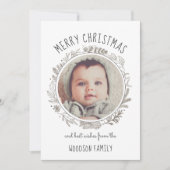 ボタニッ素朴クサークル写真メリークリスマスカード (正面)