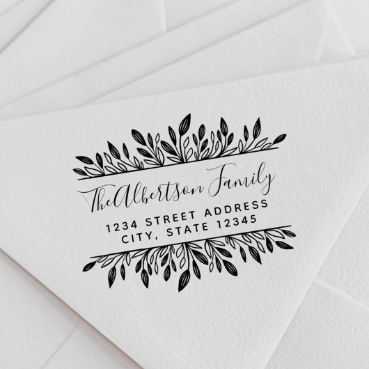 ボタニッ素朴クファミリー名差出人住所 セルフインキングスタンプ