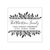 ボタニッ素朴クファミリー名差出人住所 ラバースタンプ (インプリント)