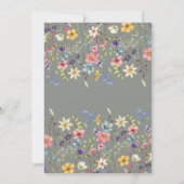 ボタニッ素朴クワイルドフラワーセージブライダルシャワー 招待状 (裏面)