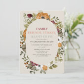 ボタニッ素朴ク感謝祭ディナー饗宴パーティー 招待状 (スタンド正面)