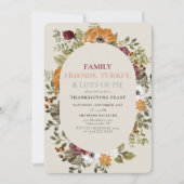 ボタニッ素朴ク感謝祭ディナー饗宴パーティー 招待状 (正面)