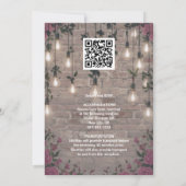 ボタニッ素朴ク水彩野花結婚ズ 招待状 (裏面)