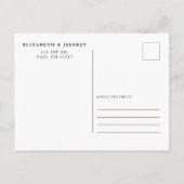 ボタニッ素朴ク秋の秋日付を保存 案内ポストカード (裏面)