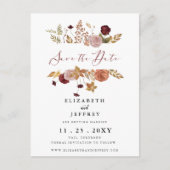 ボタニッ素朴ク秋の秋日付を保存 案内ポストカード (正面)