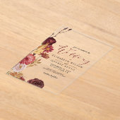 ボタニッ素朴ク秋秋の結婚式招待状 アクリル招待状 (レイダウン)