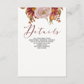 ボタニッ素朴ク秋秋の結婚式 エンクロージャーカード (正面)