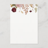 ボタニッ素朴ク秋秋の結婚式 エンクロージャーカード (裏面)