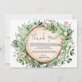 ボタニッ素朴ク緑化ブライダルシャワー サンキューカード (正面)