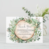ボタニッ素朴ク緑化ブライダルシャワー サンキューカード (スタンド正面)