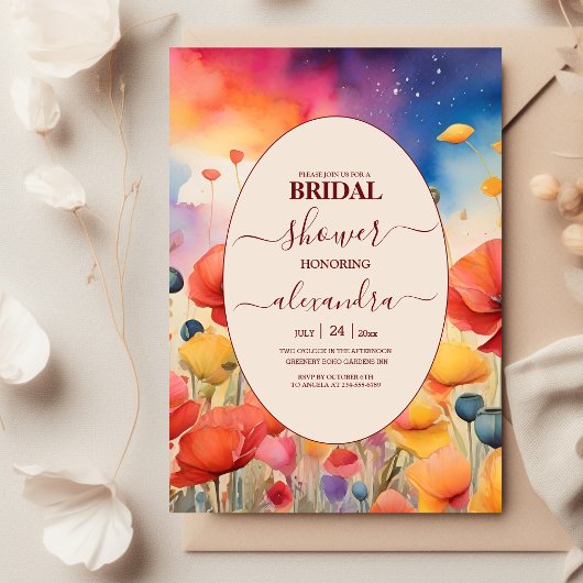 ボタニッ素朴ク緑化ブライダルシャワー 招待状