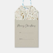 ボタニッ素朴ク・ワイルドフラワークリスマス ギフトタグ (正面)