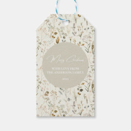 ボタニッ素朴ク・ワイルドフラワークリスマス ギフトタグ