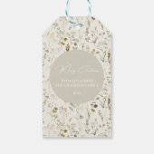 ボタニッ素朴ク・ワイルドフラワークリスマス ギフトタグ (裏面)