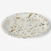 ボタニッ素朴ク・ワイルドフラワークリスマス ペーパープレート (アングル)