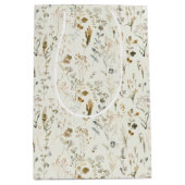 ボタニッ素朴ク・ワイルドフラワークリスマス ミディアムペーパーバッグ (正面)