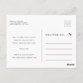 ボタニッ結婚したク&メリー新婚フォトホリデー ポストカード (裏面)