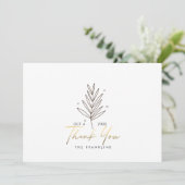 ボタニッ結婚クのロゴ金ゴールドサンキューカード サンキューカード (スタンド正面)