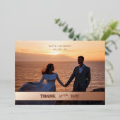 ボタニッ結婚クの実在バラゴールデカット紙効果 箔招待状 (立ち正面)