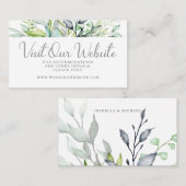 ボタニッ結婚クのWebサイト挿入カード プレイスカード (正面/裏面)