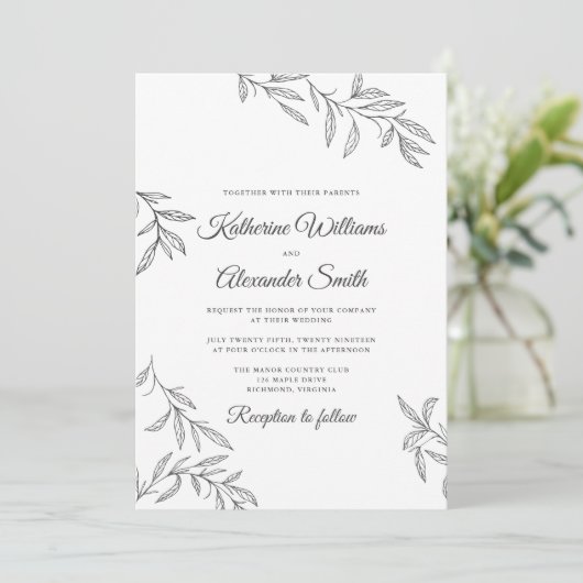 ボタニッ結婚クス 招待状 (スタンド正面)