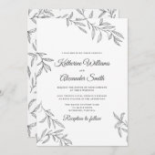 ボタニッ結婚クス 招待状 (正面/裏面)