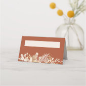 ボタニッ結婚ズテラコッタクリパーソナライズされたーム プレイスカード (正面)