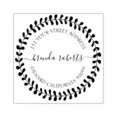 ボタニッ葉クフレカスタムームタイポグラフィ ラバースタンプ (インプリント)