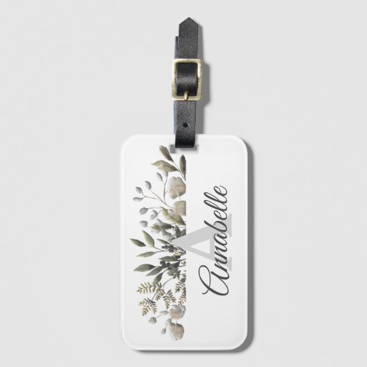 ボタニッ葉クモノグラムのラゲッジタグ ラゲッジタグ (正面縦)
