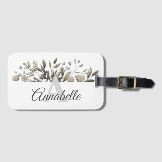 ボタニッ葉クモノグラムのラゲッジタグ ラゲッジタグ (正面横)