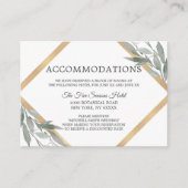 ボタニッ葉ク金ゴールド結婚の宿泊施設 エンクロージャーカード (正面)