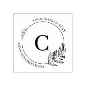 ボタニッ葉ク・フラワーカスタムタイポグラフィ ラバースタンプ (インプリント)