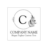 ボタニッ葉ク・フラワーカスタムタイポグラフィ ラバースタンプ (インプリント)