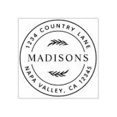 ボタニッ離れクスモダンラウンド差出人住所 ラバースタンプ (インプリント)