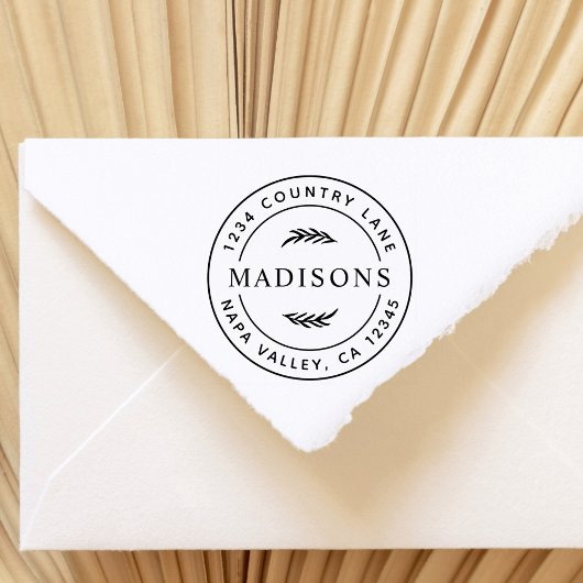 ボタニッ離れクスモダンラウンド差出人住所 ラバースタンプ