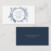 ボタニッ離れクスScript Navy Blue Save the Date ノートカード (正面/裏面)