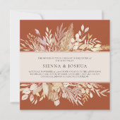 ボタニッ離れクティラコッタクリームスクエア結婚ズ 招待状 (正面)