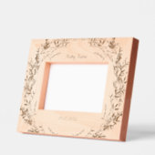 ボタニッ離れク新生児名日付 レーザー彫刻フレーム (左)