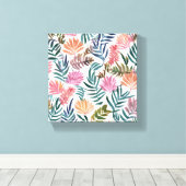 ボタニッ離れク・ウォーター・カラー | フローラカラフルかわいい キャンバスプリント (インサイチュ (ウッドフロア))