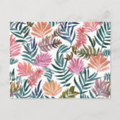 ボタニッ離れク・ウォーター・カラー | フローラカラフルかわいい ポストカード (正面)