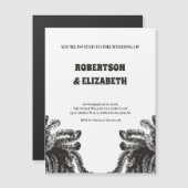 ボタニパーソナライズされたッ結婚クス マグネット招待状 (正面/裏面)