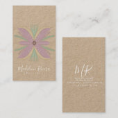 ボタニフローリスト緑のフローラデザイナークラフト 名刺 (正面/裏面)