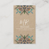 ボタニフローリストYoga Greenery Mandala Kraft 名刺 (裏面)