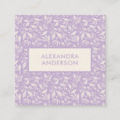 ボタニミニマルカル離れパターンラベンダー スクエア名刺 (正面)